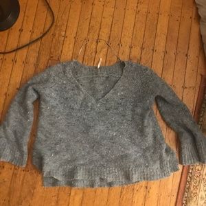 Free people blue alpaca sweater